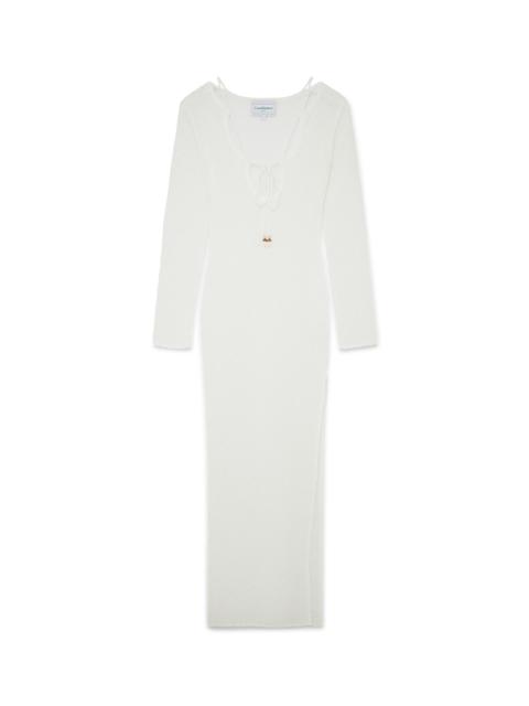 CASABLANCA Cut Out Boucle Sheer Dress