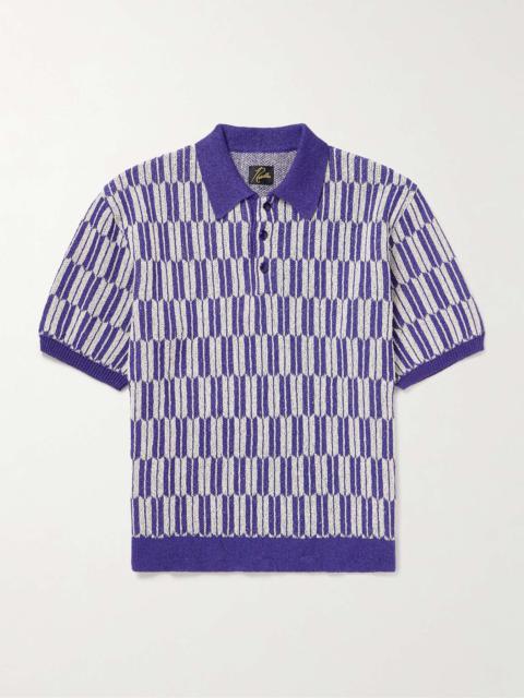 Jacquard-Knit Polo Shirt