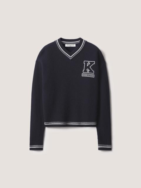 Maison Kitsuné COLLEGE WAFFLE WOOL JUMPER