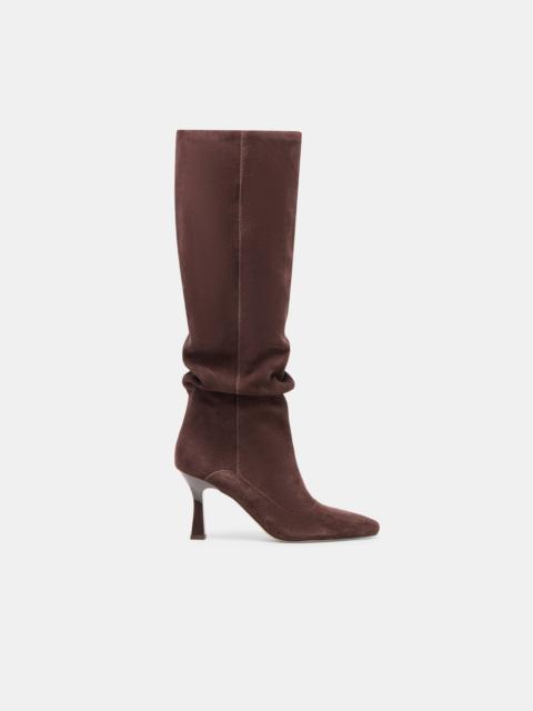 dolce vita LOUSA WIDE CALF BOOTS MAHOGANY SUEDE
