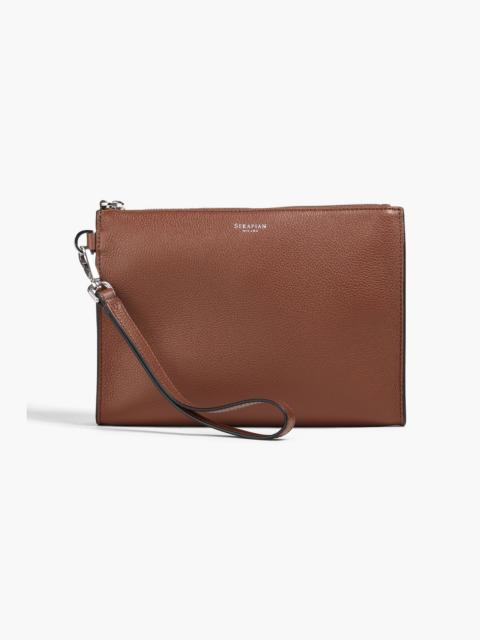 Serapian Pebbled-leather pouch