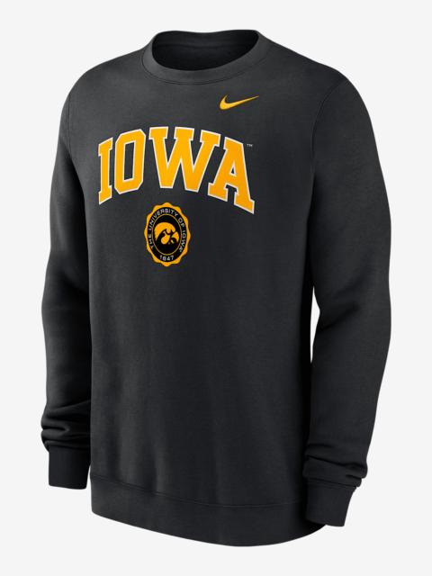Nike Iowa Hawkeyes Arched Seal Men's Nike College Pullover Crew