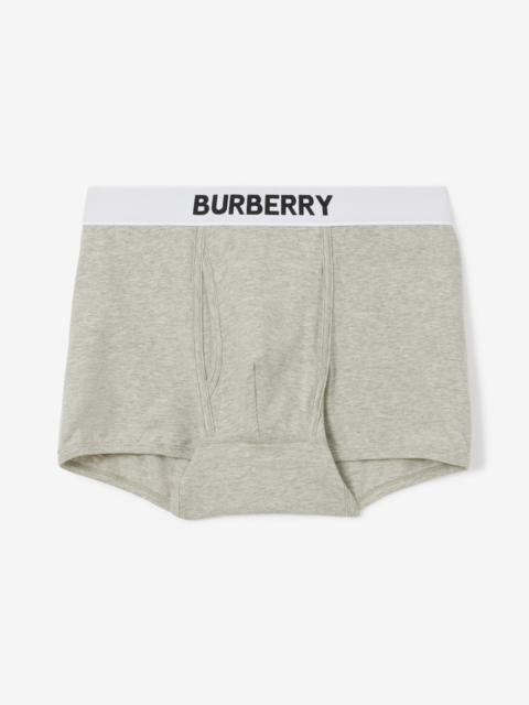 Burberry Logo Detail Stretch Cotton Boxer Shorts