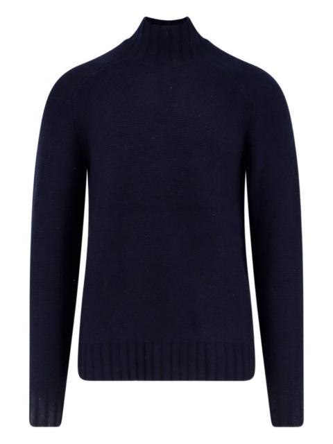 ALPHA INDUSTRIES ribbed funnel-neck sweater