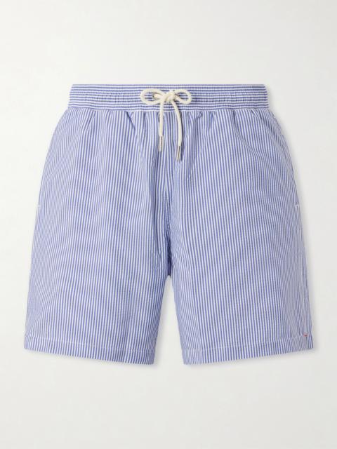 ORLEBAR BROWN Mastiff II Straight-Leg Mid-Length Striped Seersucker Swim Shorts
