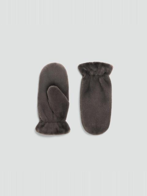 Theory Mittens in Faux Fur