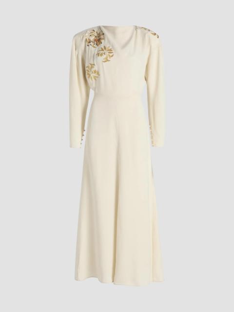 Isabel Marant Women's Samsha Floral-Embroidered Maxi Dress - Ecru