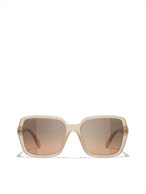 CHANEL Rectangle sunglasses