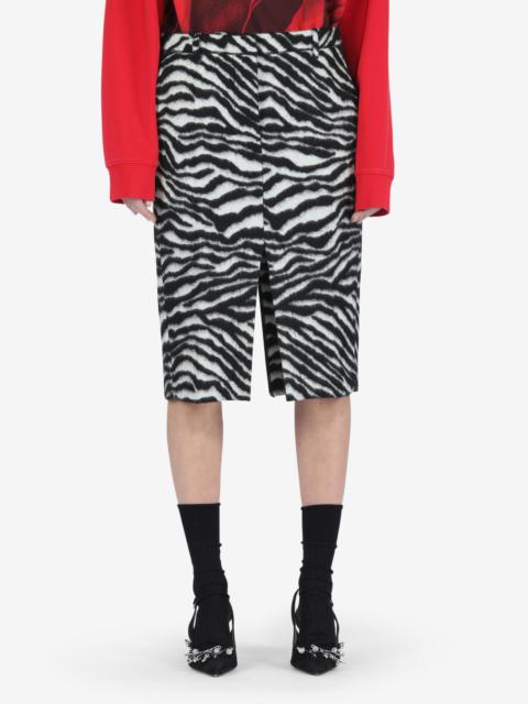 ZEBRA-PRINT PENCIL SKIRT