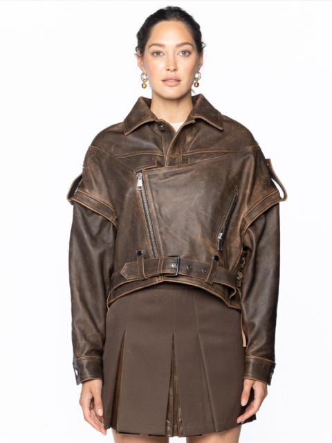MANOKHI Vintage Oversized Jacket - Vintage Brown