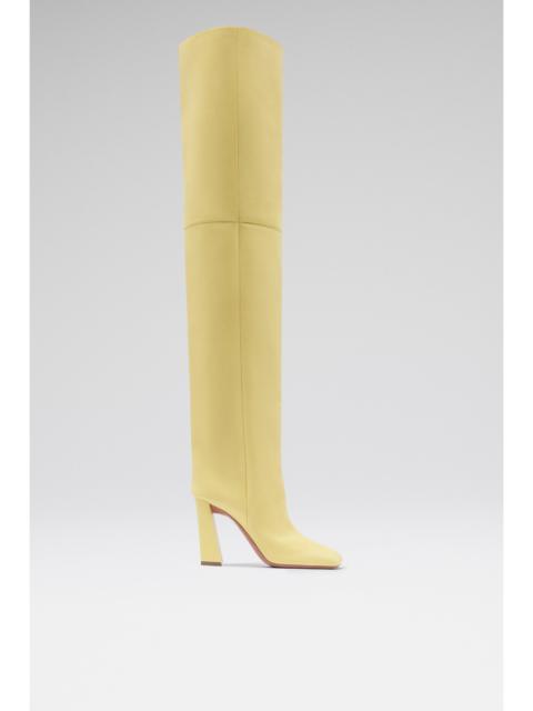 Amina Muaddi MARINE THIGH HIGH BOOT BUTTER NAPPA