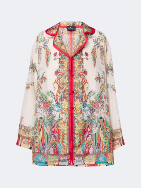 Etro Paisley oversized silk shirt