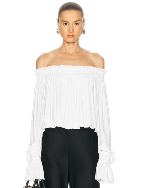 NORMA KAMALI Long Sleeve Peasant Bodysuit