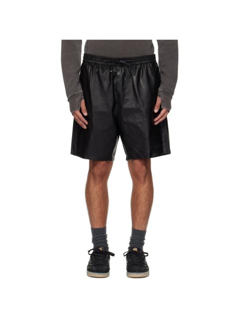 AMIRI Black Lightweight Leather Shorts