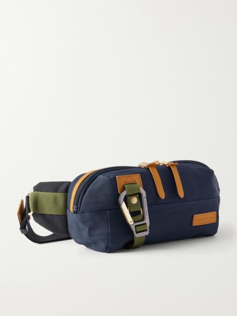 master-piece Link Leather-Trimmed Nylon-Twill Belt Bag