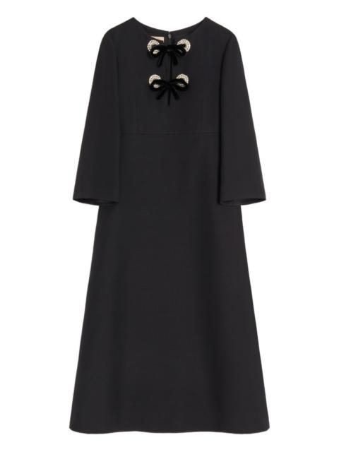Valentino rhinestone-embroidered midi dress