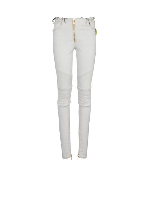 Balmain Ribbed cotton slim-fit jeans