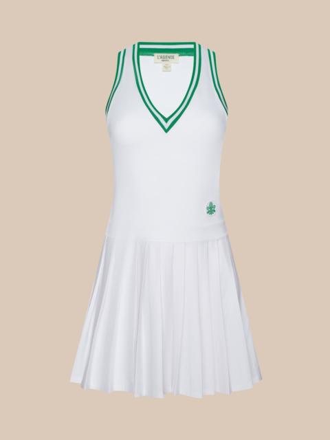 L'AGENCE Courtney Racerback Tennis Dress