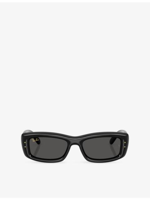 Ray-Ban RB4944 Rectangle-Frame Acetate Sunglasses