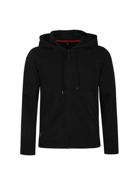 adidas Athleisure Casual Sports Cardigan Hooded Jacket Black FP8206