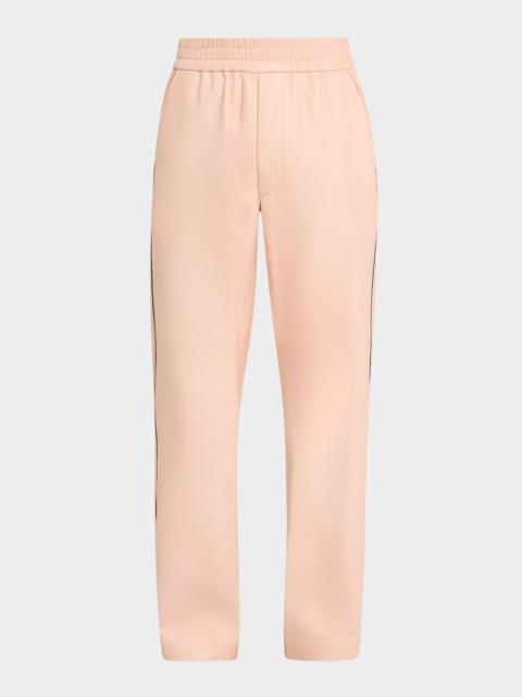 TOM FORD Men's Napa Leather Straight-Leg Pull-On Pants