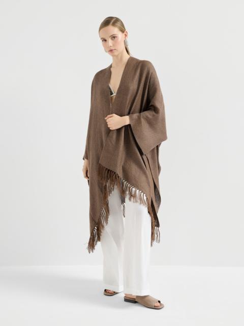 Brunello Cucinelli Sparkling linen cover poncho