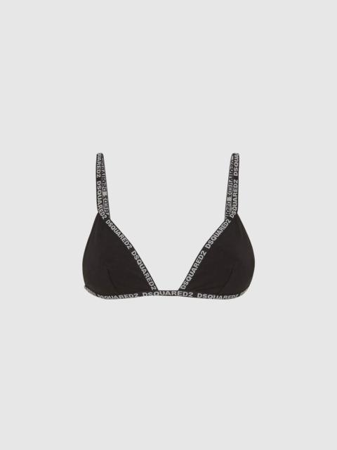 DSQUARED2 DSQUARED2 LOGO COTTON TRIANGLE BRA