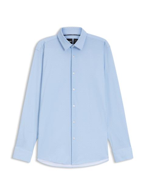 BOSS SLIM-FIT SHIRT IN PRINTED PERFORMANCE-STRETCH JERSEY