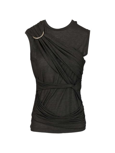 DURAZZI MILANO draped ring-detail top