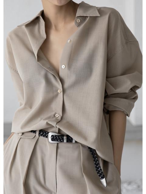 The Frankie Shop Meslay Sheer Shirt - Beige