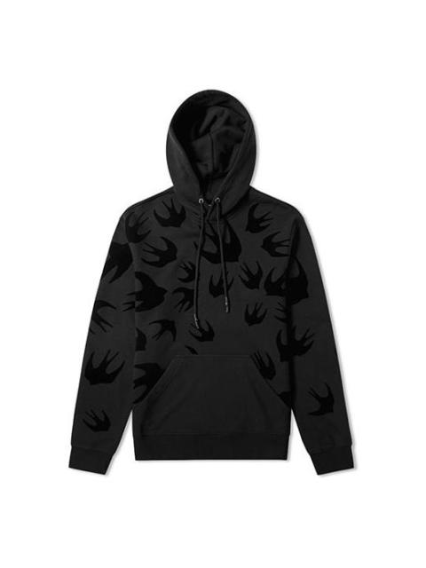 Alexander McQueen Alexander McQueen Swallow Print Hoodie 'Black' 545412-RLT74-1000