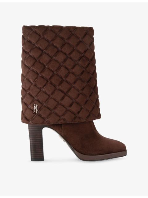 STEVE MADDEN Subscribe Faux-Suede Heeled Boots