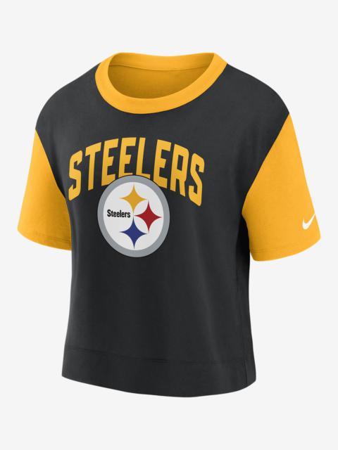 Nike Women's Fashion (NFL Pittsburgh Steelers) High-Hip T-Shirt