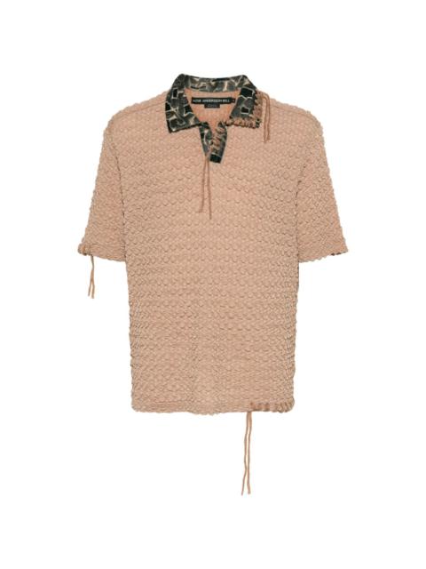 Sapa bubble-knit polo shirt