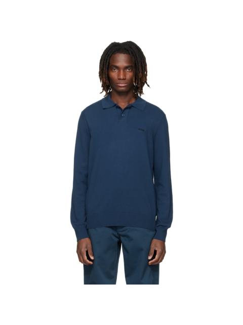 BOSS Navy Logo Embroidery Polo