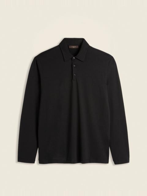 SLOWEAR Slim fit cotton and silk jersey polo shirt