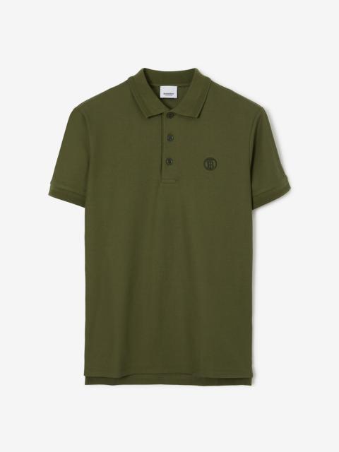 Burberry Monogram Motif Cotton Piqué Polo Shirt