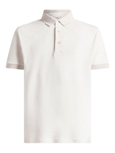 Etro arnica-motif cotton polo shirt