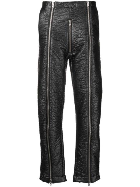 Walter Van Beirendonck zip-up straight-leg trousers