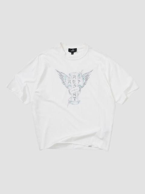 REPRESENT Men's Westside Cotton-Blend Crewneck T-Shirt - Flat White