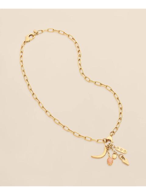 Brooks Brothers Loni Paul Cubic Zirconia & Moonstone Necklace in 14K Plated Gold