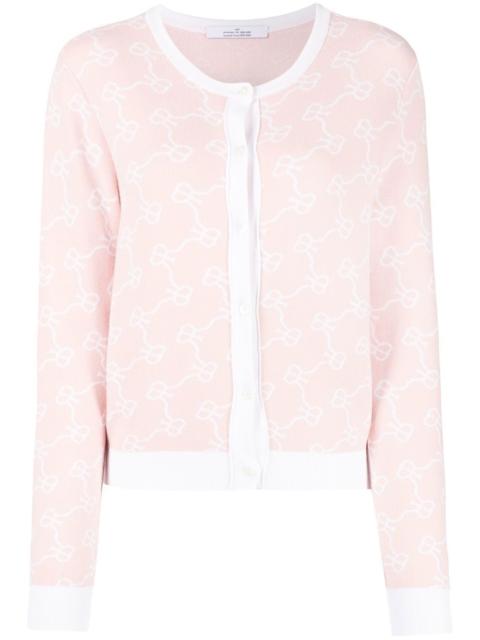 rokh monogram-print button-up cardigan