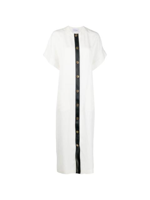 FERRAGAMO short-sleeved buttoned maxi dress