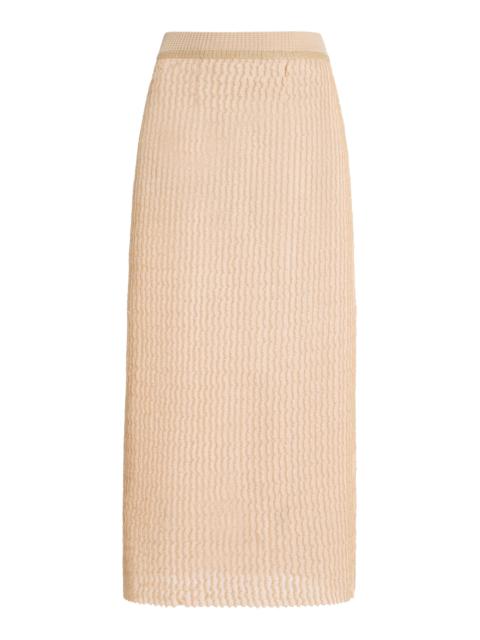 Maison Margiela Knit Midi Skirt pink