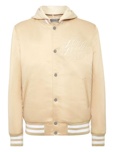 PHILIPP PLEIN logo-embroidered bomber jacket