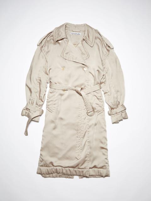 Acne Studios Double breasted padded trench - Mushroom beige