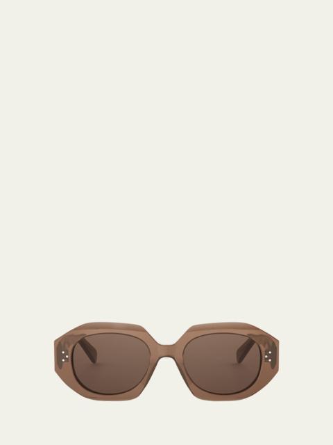 CELINE 3 Dot Geometric Square Sunglasses