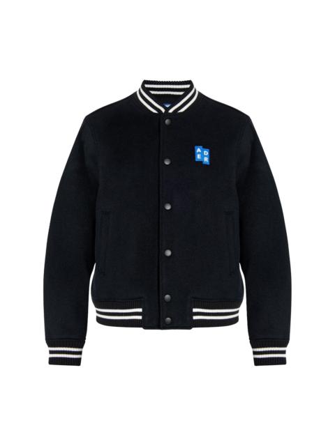 logo patch stripe detailing jacket