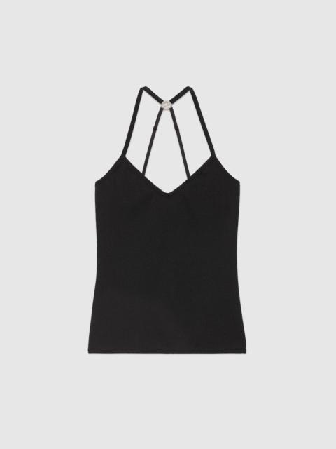 Nylon jersey vest top