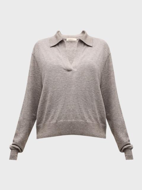 Dixie Heathered V-Neck Sweater
